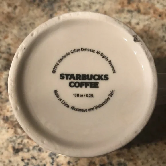 2010 STARBUCKS coffee mug w/Burgandy logo. - Picture 2 of 5